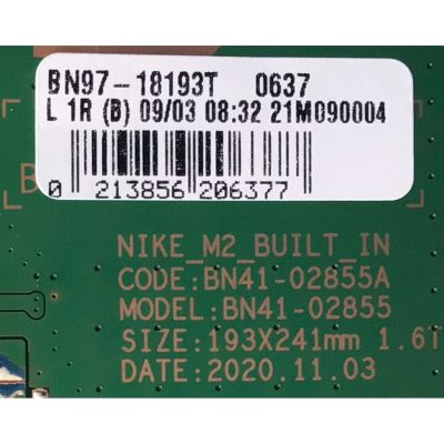 MAIN PARA SMART TV SAMSUNG QLED 4K (3840 x 2160) / NUMERO DE PARTE BN94-16842N / BN41-02855A / BN947-18193T / 010234556896 / 20210914 / BN9416842N / PANEL CY-QA055FGHV1H / MODELOS QN55Q70AAFXZA CA01 - Imagen 3